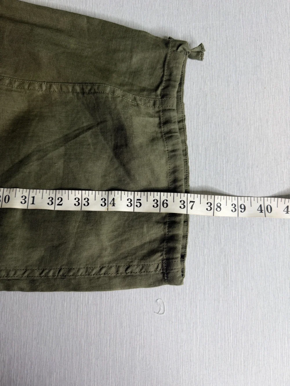 Everlane Linen Cargo Pants Kalamata Olive Green Size XL